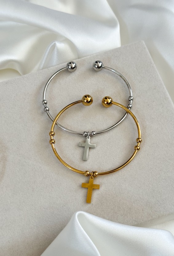 Χειροπεδα cross silver