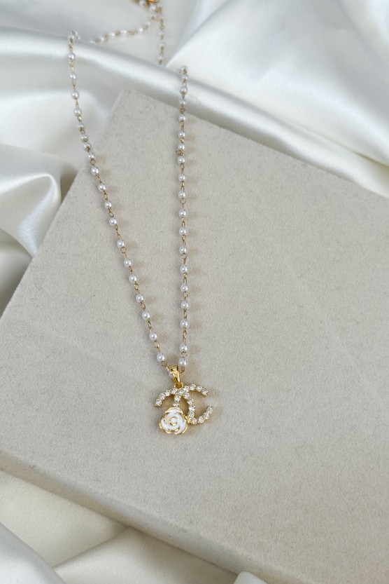 Κολιε Pearl chan gold