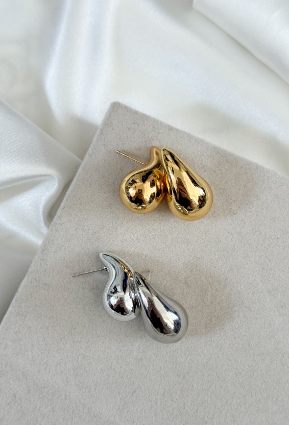 Σκουλαρίκια drop silver