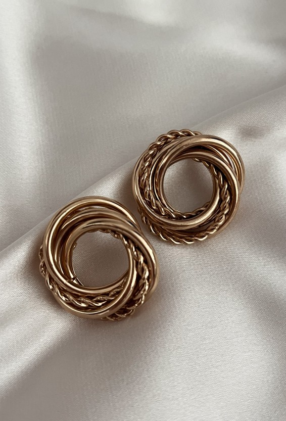 Σκουλαρίκια veina gold