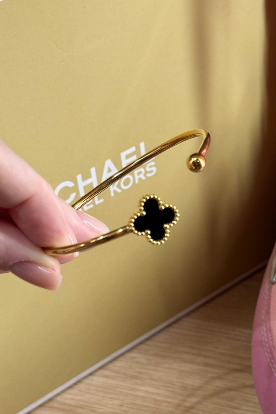 Βραχιόλι omega μαυρο