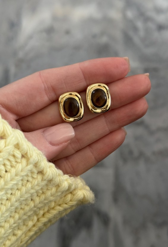 Σκουλαρίκια vintage lein