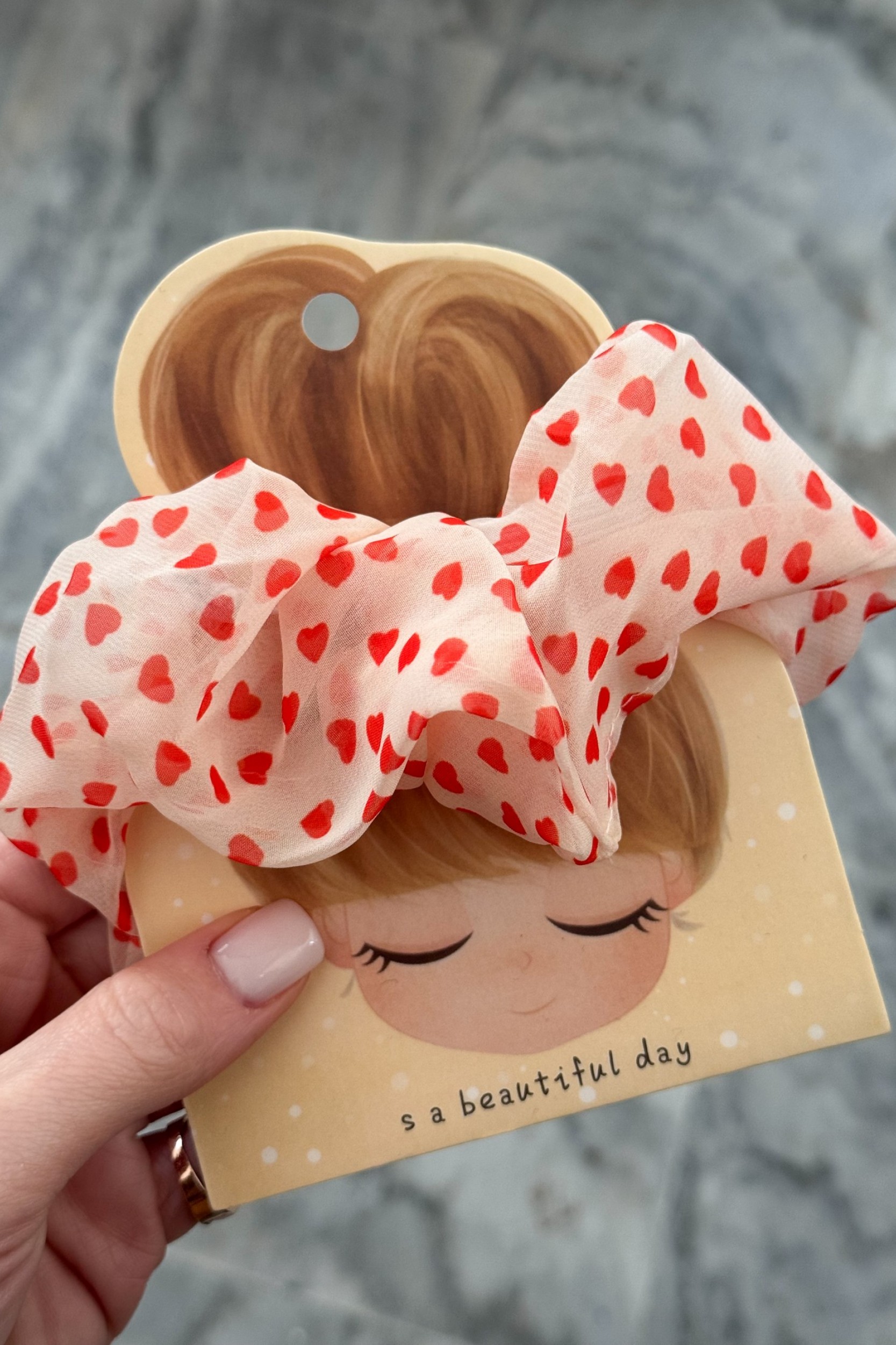 Scrunchie heart
